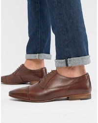 WALK LONDON City Oxford Shoes In Brown Leather