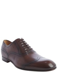 Gucci Cocoa Brown Leather Lace Up Oxfords