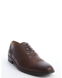 Original Penguin Dark Brown Leather Tooled Lace Up Oxfords