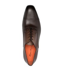 Santoni Gradient Effect Leather Oxford Shoes