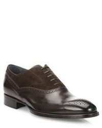 To Boot New York Sterling Brogue Leather Suede Oxfords