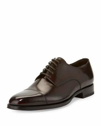 Tom Ford Wessex Cap Toe Leather Oxford Brown
