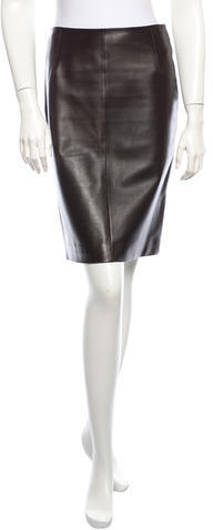 Loewe Leather Pencil Skirt, $265 | TheRealReal | Lookastic