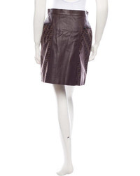 Fendi Leather Skirt