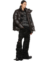 Givenchy Brown Lambskin Down Puffer Jacket