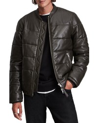 AllSaints Russel Leather Puffer Jacket