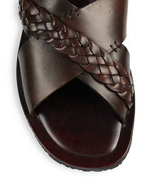 Saks Fifth Avenue Collection Leather Criss Cross Sandals