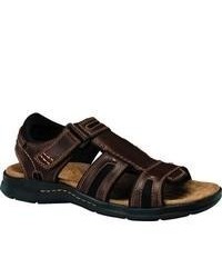 Dockers Melton Dark Brown Pull Up Leather Sandals