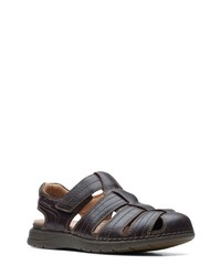 Clarks Nature Limit Fisherman Sandal In Mahogany Leather At Nordstrom