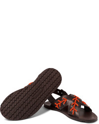Bottega Veneta Rope Trimmed Leather Sandals