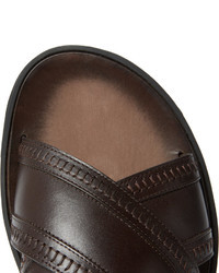 Tod's Stitched Leather Slides