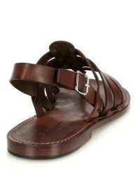 Ralph Lauren Vachetta Leather Multi Strap Sandals