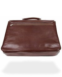 Robe Di Firenze Dark Brown Double Gusset Leather Briefcase