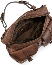 Frye Josie Leather Satchel Bag Dark Brown