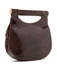 Staud Madeline Mini Croc Effect Leather Shoulder Bag
