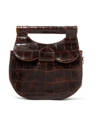 Staud Madeline Mini Croc Effect Leather Shoulder Bag