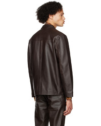 Cmmn Swdn Brown Donny Leather Jacket