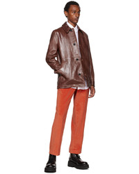 Paul Smith Brown Ed Leather Jacket