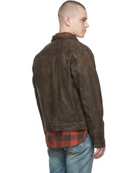 RRL Brown Leather Timeworn Jacket