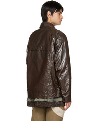 A. A. Spectrum Brown Lilex Light Faux Leather Jacket