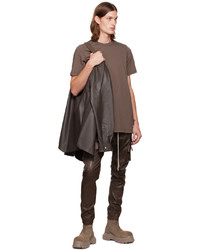 Rick Owens Gray Button Up Leather Jacket
