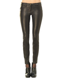 Max Studio Washed Stretch Leather Pants