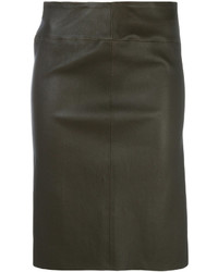 Joseph Fitted Leather Skirt