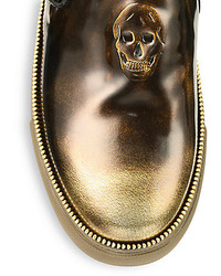 Alexander McQueen Patent Leather Slip On Sneakers