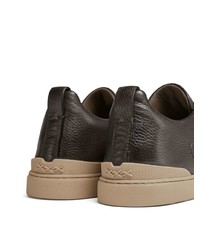 Ermenegildo Zegna Triple Stitch Leather Sneakers