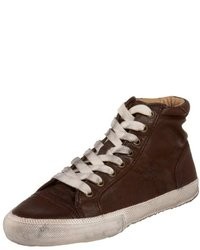 Dark Brown Leather Sneakers