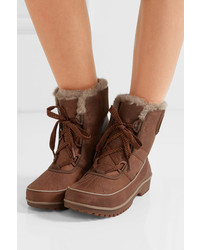 Sorel Tivoli Iitm Premium Waterproof Textured Leather Boots Brown