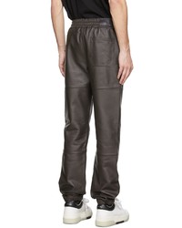 Amiri Brown Leather Lounge Pants