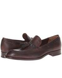 Dark Brown Leather Tassel Loafers
