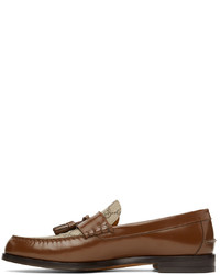 Gucci Brown Gg Tassel Loafers