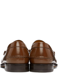 Gucci Brown Gg Tassel Loafers