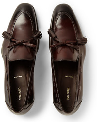 Tom Ford Burnished Leather Tasselled Loafers