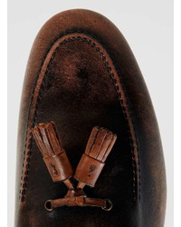 Topman House Of Hounds Boston Tan Leather Tassel Loafers