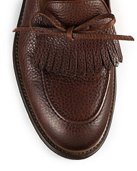 Brunello Cucinelli Kiltie Tassel Leather Loafers