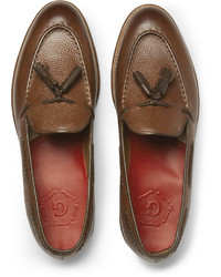 Grenson Scott Tasselled Grained Leather Loafers