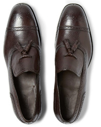 Brioni Textured Leather Tasselled Loafers