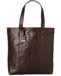 Dark Brown Leather Tote Bag