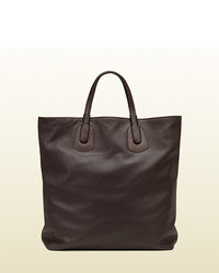 Gucci Dark Brown Leather Tote Bag