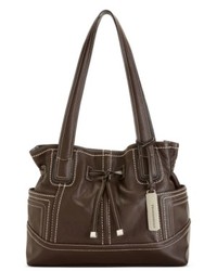 Tignanello Handbag Leather Drawstring Shopper