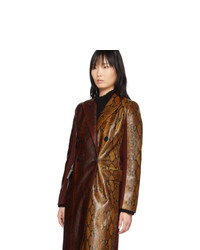 Givenchy Burgundy Python Leather Coat