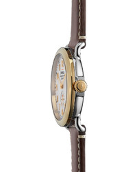 Shinola 41mm Runwell Gold Watch With Leather Strap Brown