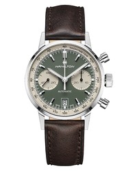 Hamilton American Classic Intra Matic Chronograph Leather Watch