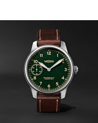Weiss American Issue 42mm Stainless Steel And Leather Field Watch