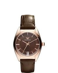 Armani Classic Brown Leather Strap Watch