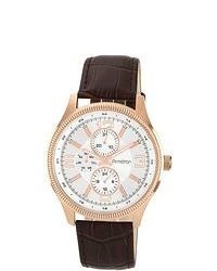 Armitron Brown Leather Strap Multifunction Watch