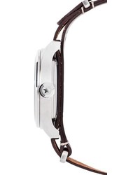 Jack Mason Brand Aviator Leather Strap Watch 42mm
